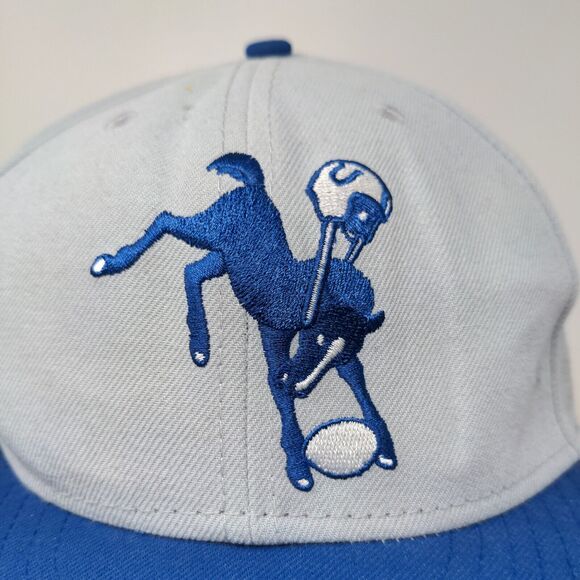 New Era Men's 59Fifty Fitted Hat Gray Size 7 1/2 Indianapolis Colts Embroidered - Picture 4 of 13